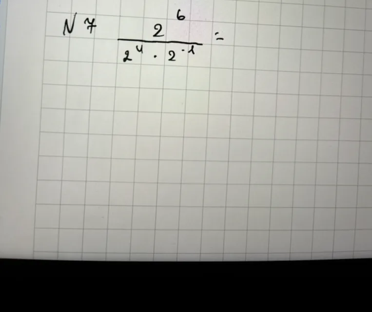 N 7 2^6 / (2^4 * 2^-1) =