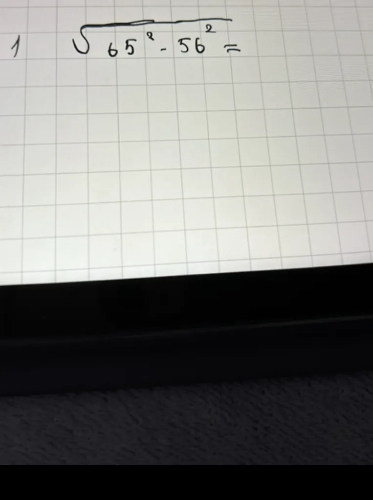 1 √65^2 - 56^2 =