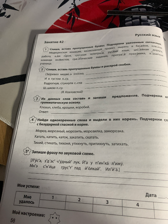 Спиши, вставь пропущенные буквы. Подчеркни удвоенные согласные.
