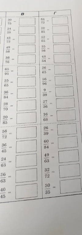 Сократи дроби