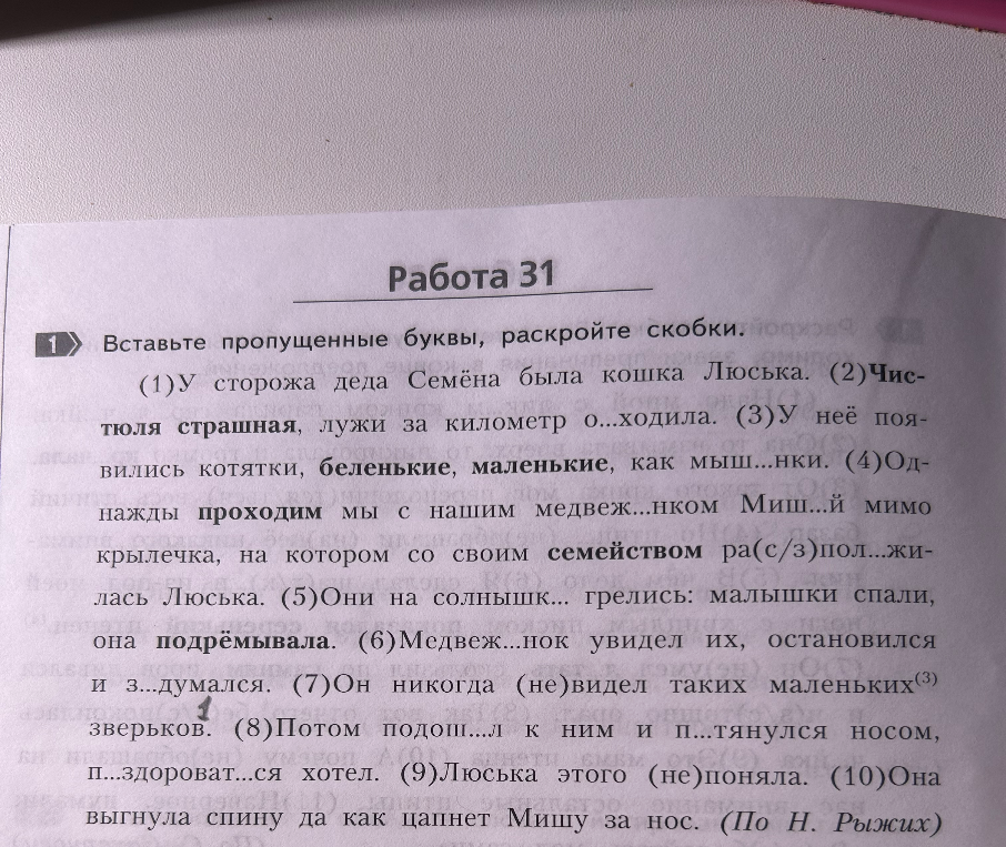 Вставьте пропущенные буквы, раскройте скобки.