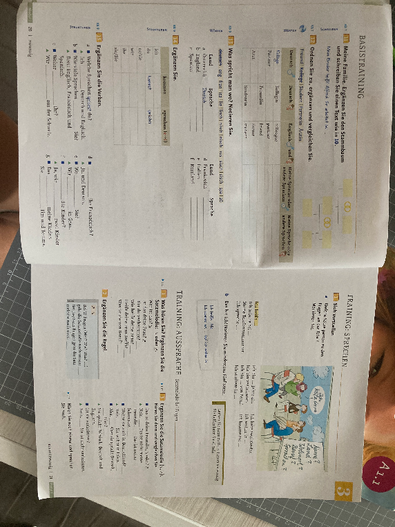 Meine Familie, Ergänzen Sie den Stammbaum und schreiben Sie einen Text wie in 10.