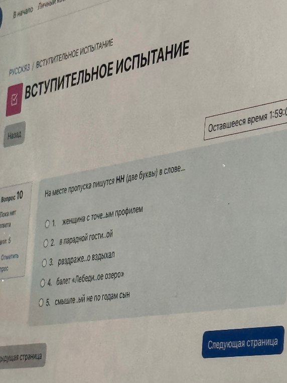 На месте пропуска пишутся НН (две буквы) в слове...