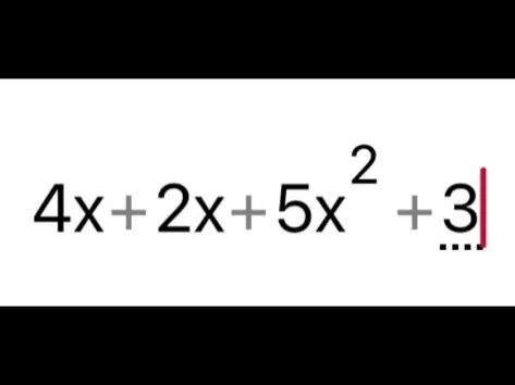 4x + 2x + 5x^2 + 3