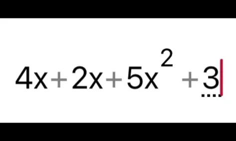 4x + 2x + 5x^2 + 3