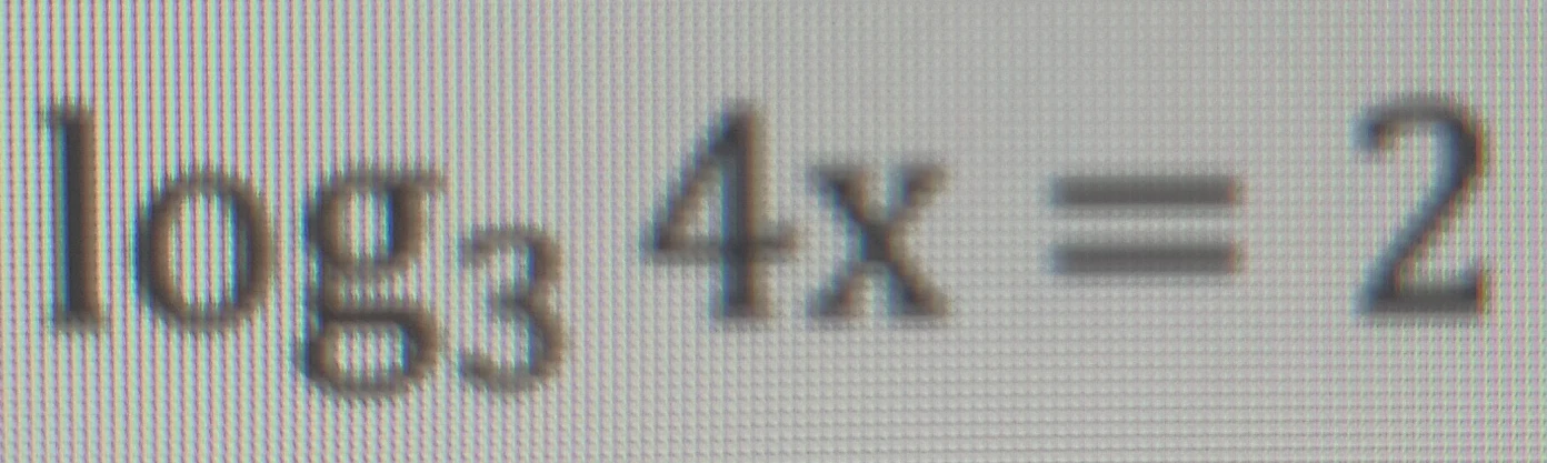 log3 4x = 2