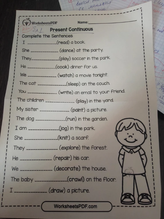 Complete the Sentences: I (read) a book.