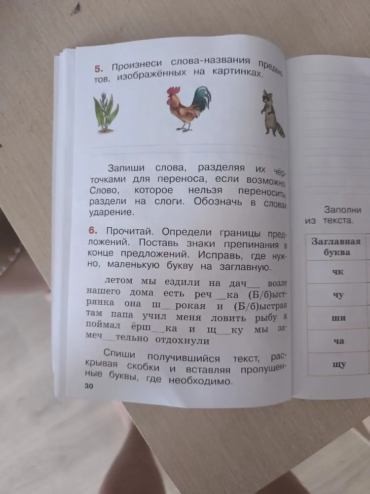 5. Произнеси слова-названия предметов, изображённых на картинках.