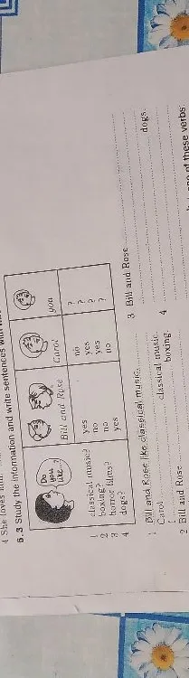 6.3 Study the information and write sentences