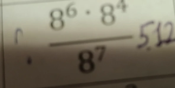 8^6 * 8^4 / 8^7