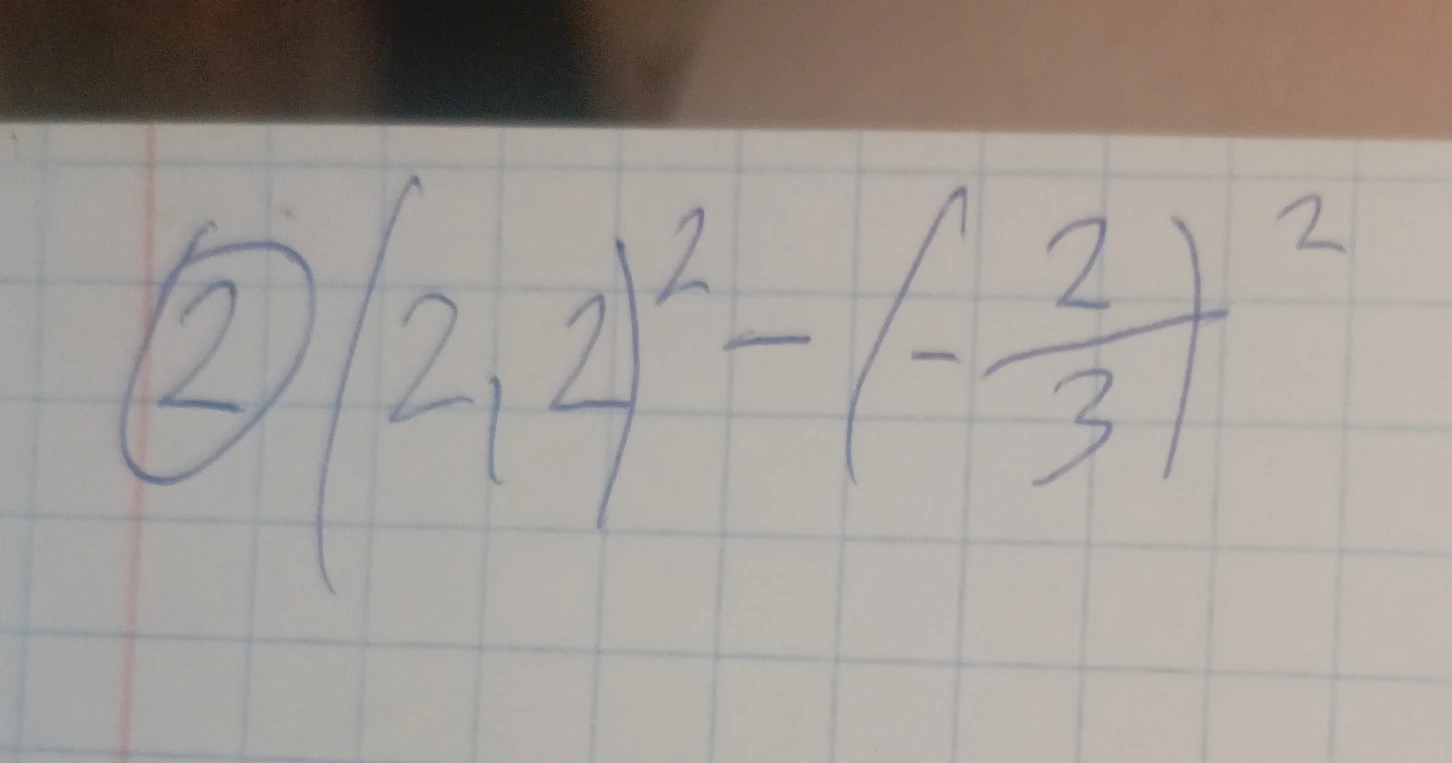 (2,2)^2 - (-2/3)^2