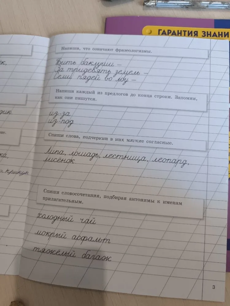 Напиши, что означают фразеологизмы.