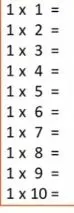 1 x 1 =