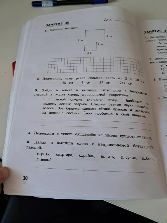 Вычисли площадь.