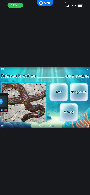 Racoon is not as _________ as a snake.