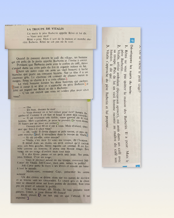 9. Développez les sujets du texte: