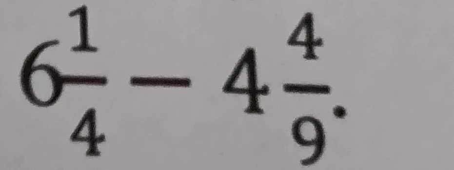 6 1/4 - 4 4/9
