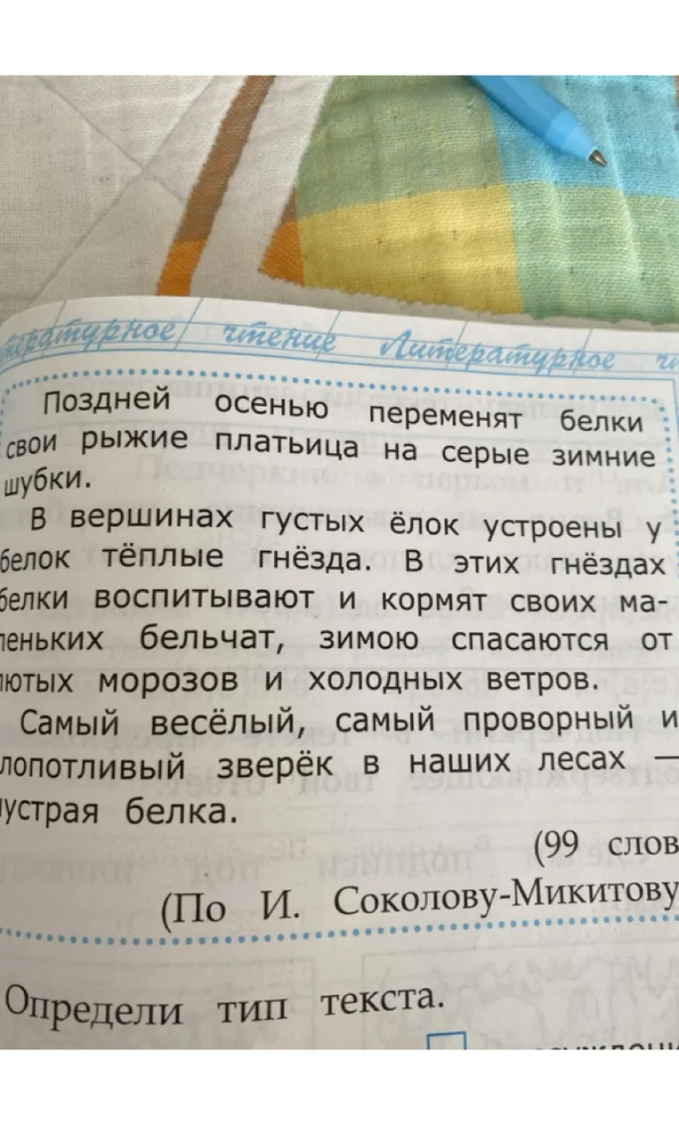 Определи тип текста.