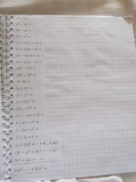 c^2 - 9 =