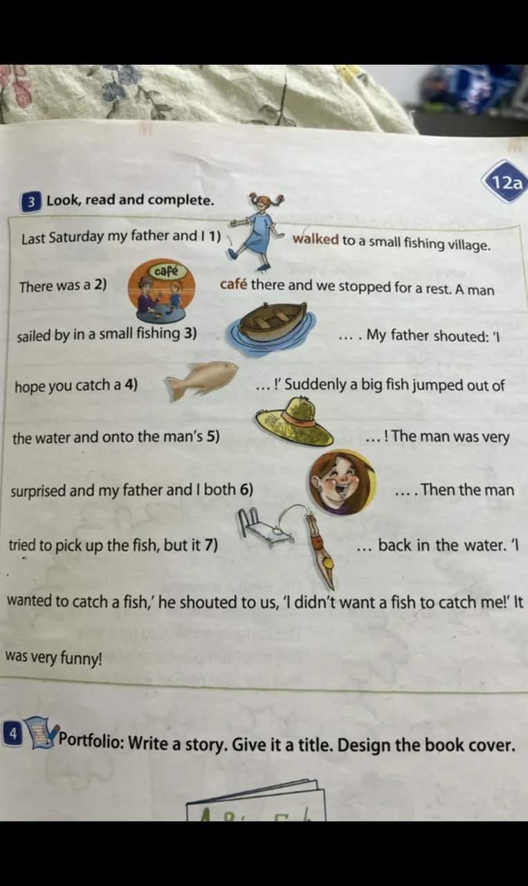 Look, read and complete.