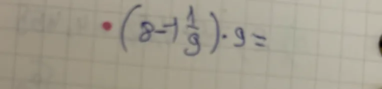 (8 - 1/9) * 9 =