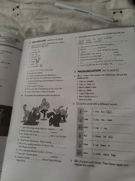 2 Vocabulary words in a story: a) Match words 1–8 to definitions a–h. Use a dictionary to help you.