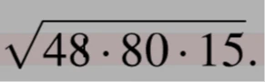 √48 · 80 · 15