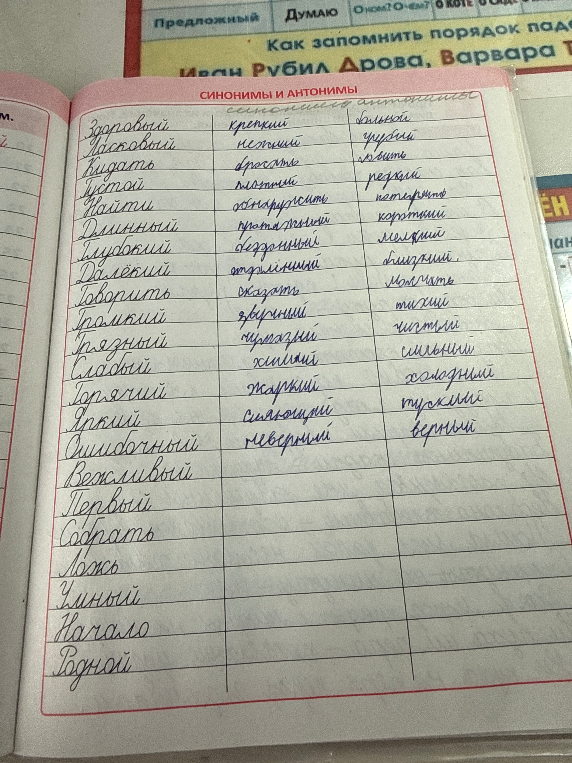 Вежливый, Первый, Собрать, Ложь, Умный, Начало, Родной