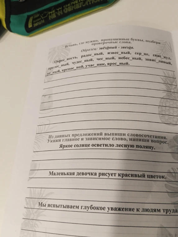 Вставь, где нужно, пропущенные буквы, подбери проверочные слова.
