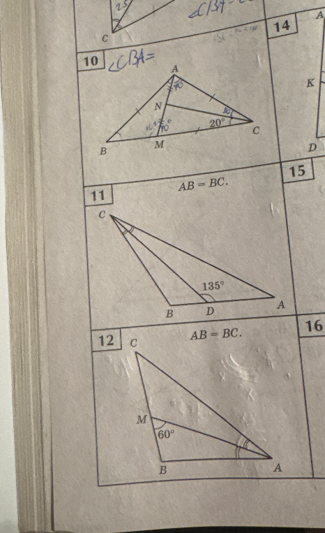 11 AB = BC. 12 AB = BC.
