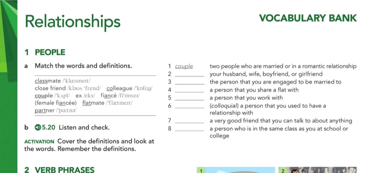 Match the words and definitions.