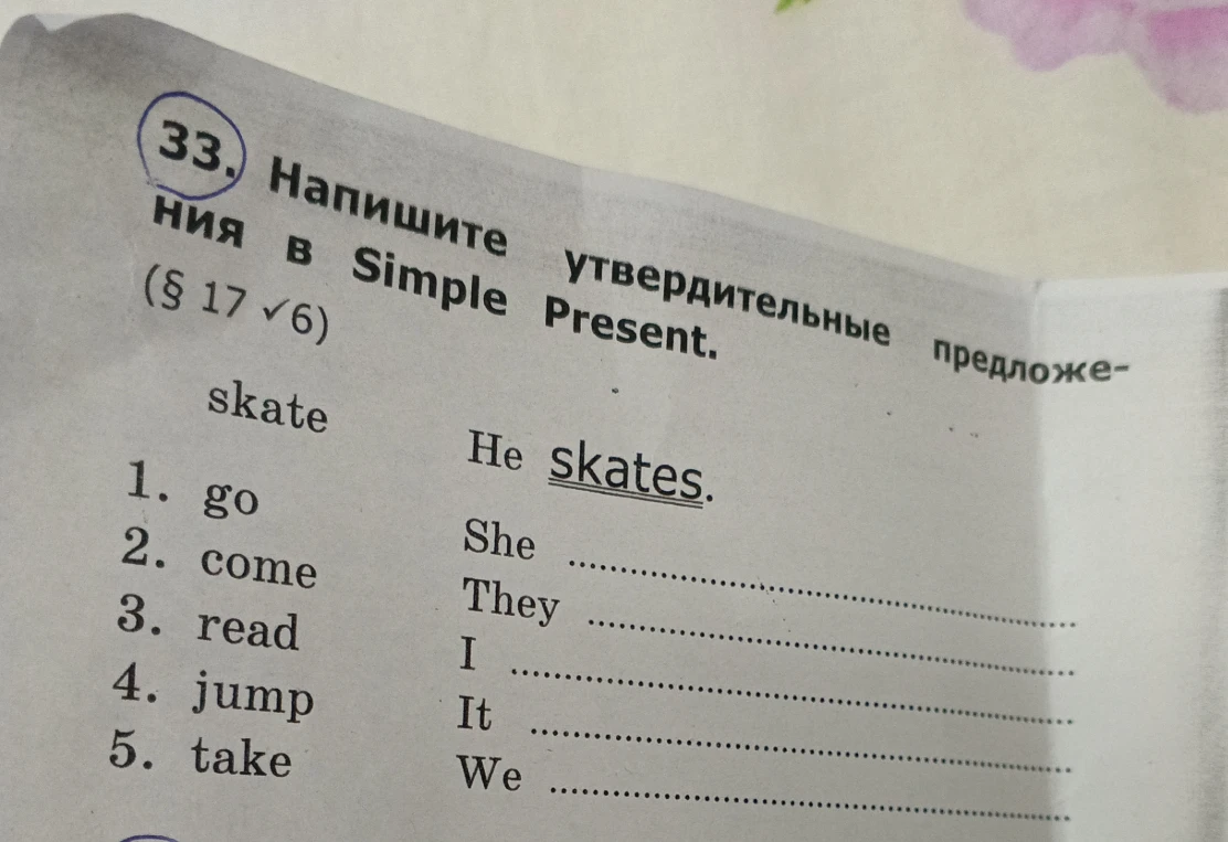 Напишите утвердительные предложения в Simple Present.