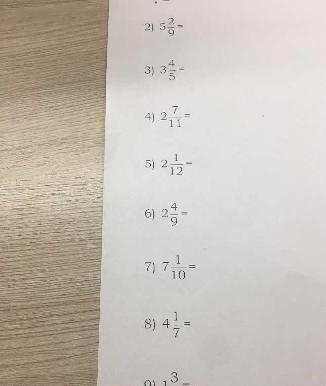 2) 5 2/9 =