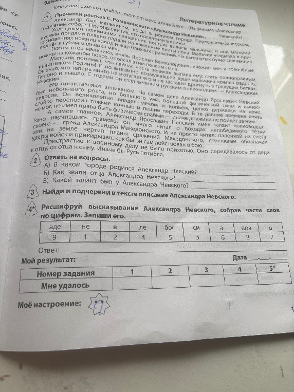 Ответь на вопросы. А) В каком городе родился Александр Невский? Б) Как звали отца Александра Невского? В) Какой талант был у Александра Невского?