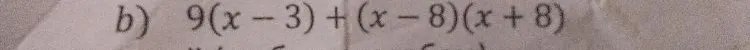 9(x - 3) + (x - 8)(x + 8)