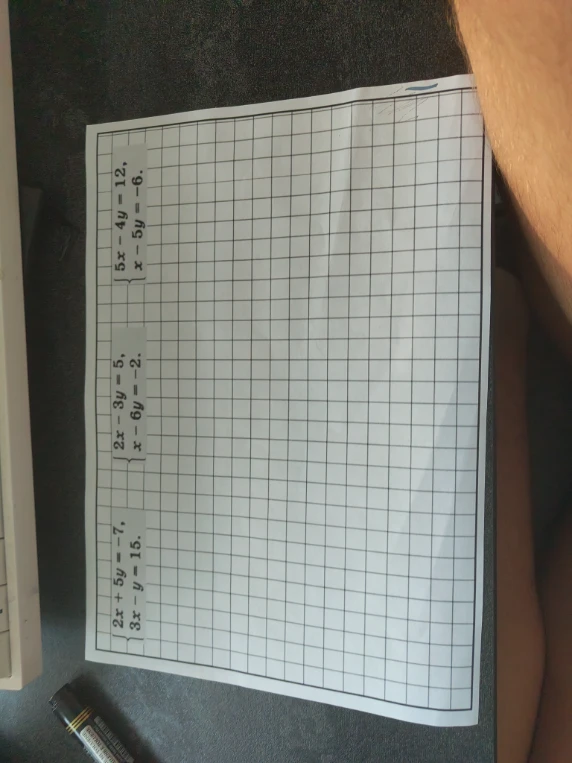 5x - 4y = 12, x - 5y = -6