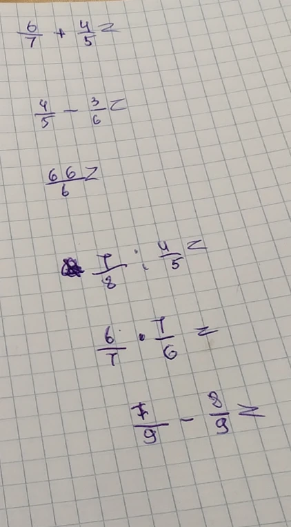 6/7 + 4/5 =
