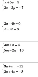 x + 5y = 3