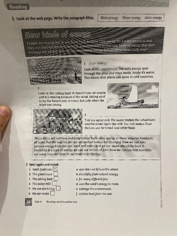 Look at the web page. Write the paragraph titles.