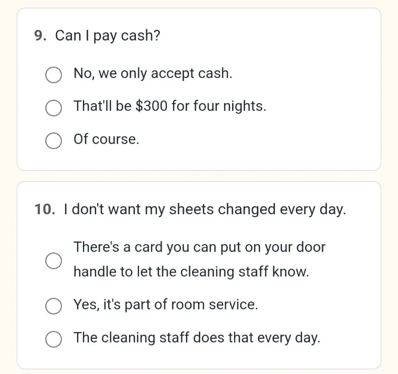 9. Can I pay cash?