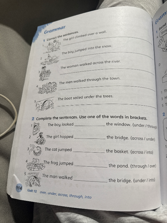 1 Correct the sentences. 2 Complete the sentences. Use one of the words in brackets.