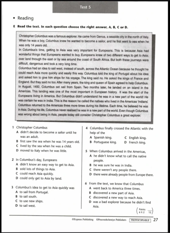 Read the text. In each question choose the right answer, A, B, C or D.
