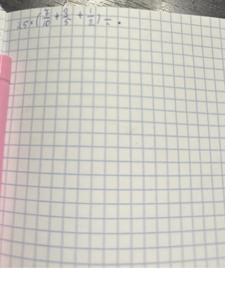 25 * (7/10 + 3/5 + 1/2) =