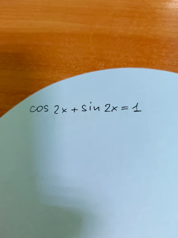 cos 2x + sin 2x = 1