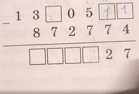 13_0511 - 872774 = ____27