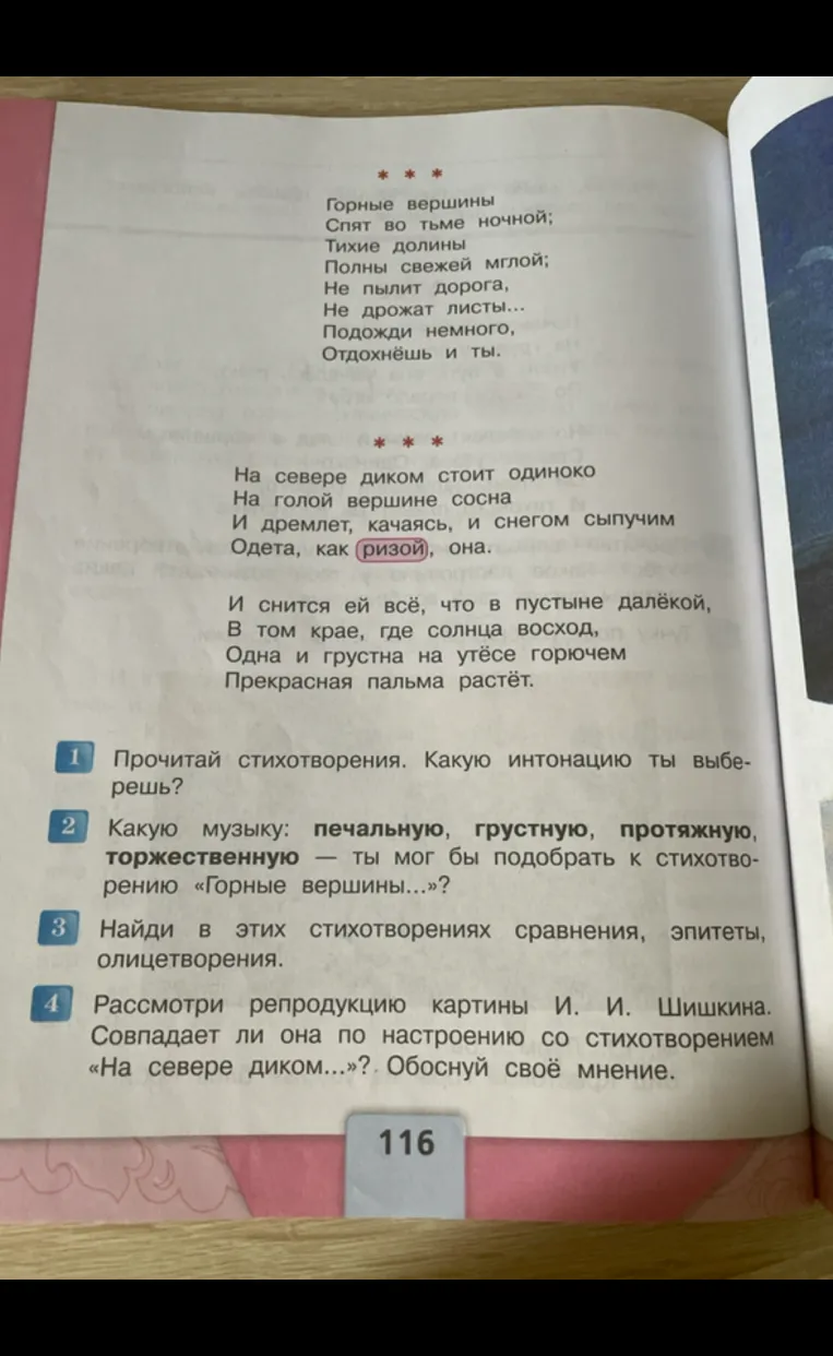 Прочитай стихотворения. Какую интонацию ты выберешь?