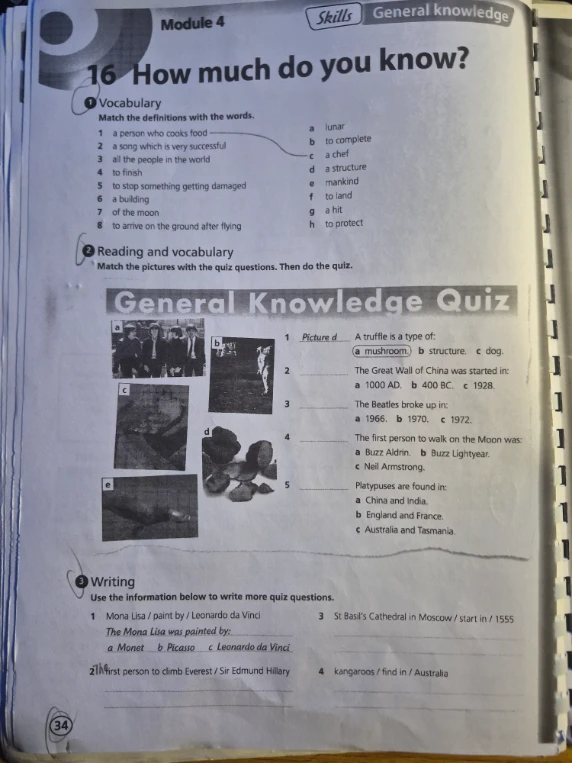 Match the definitions with the words.