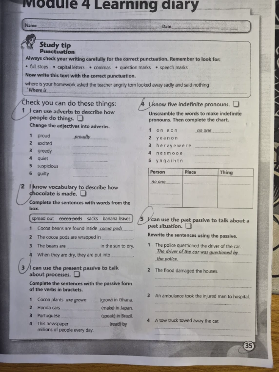 Module 4 Learning diary exercises