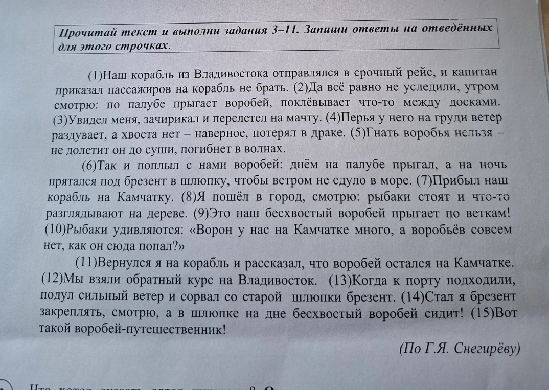 Составь план текста из трех пунктов.