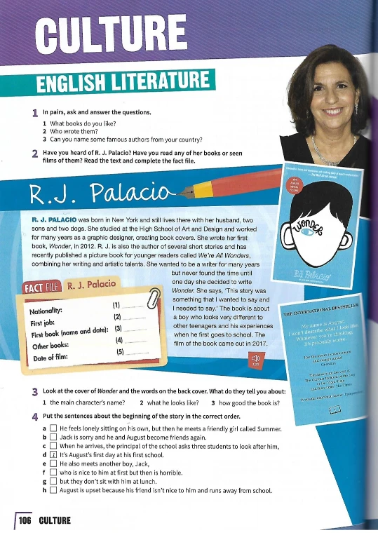 Look at the cover of Wonder and the words on the back cover. What do they tell you about